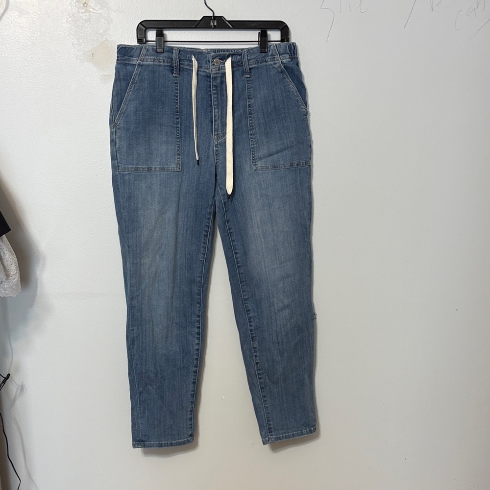 Judy Blue Light Blue Drawstring Denim Joggers - Picture 2 of 5